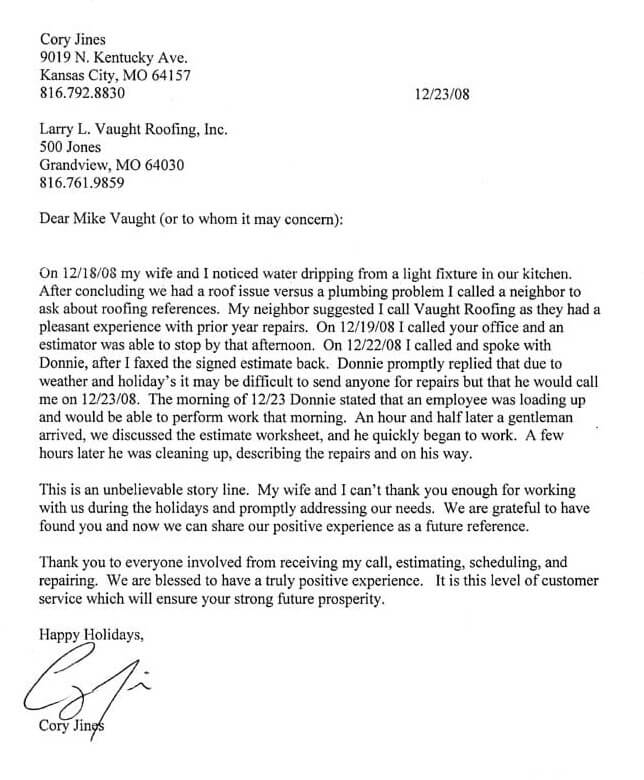 Customer Feedback 12-23-2008