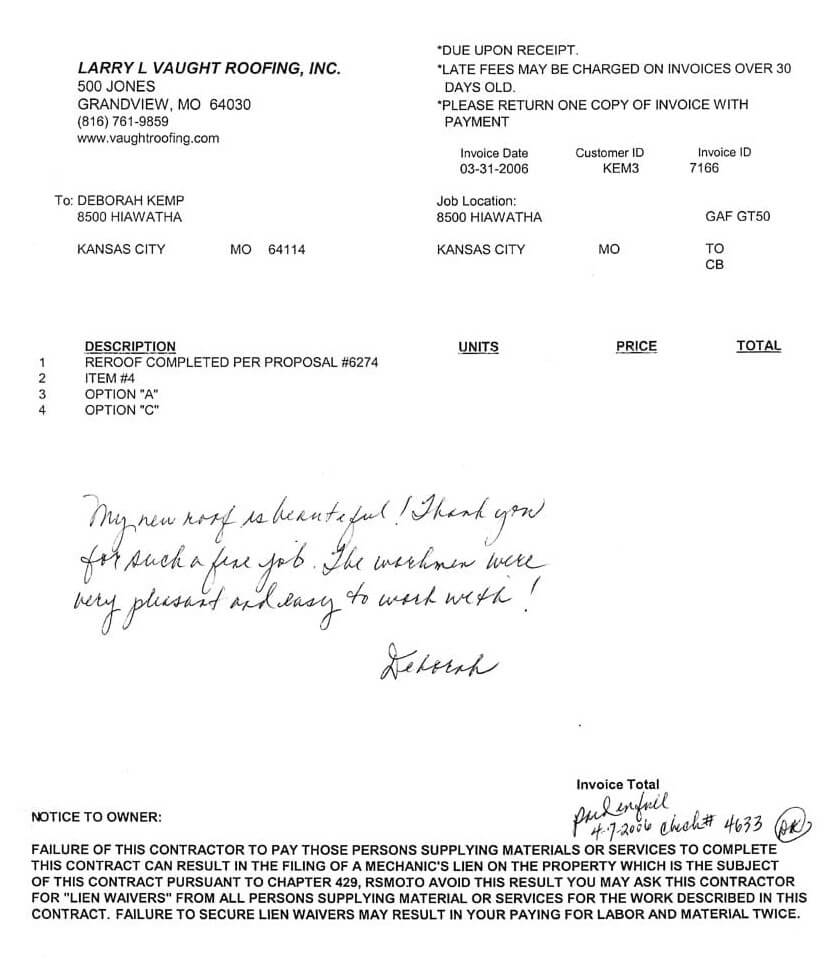 Customer Feedback 3-31-2006