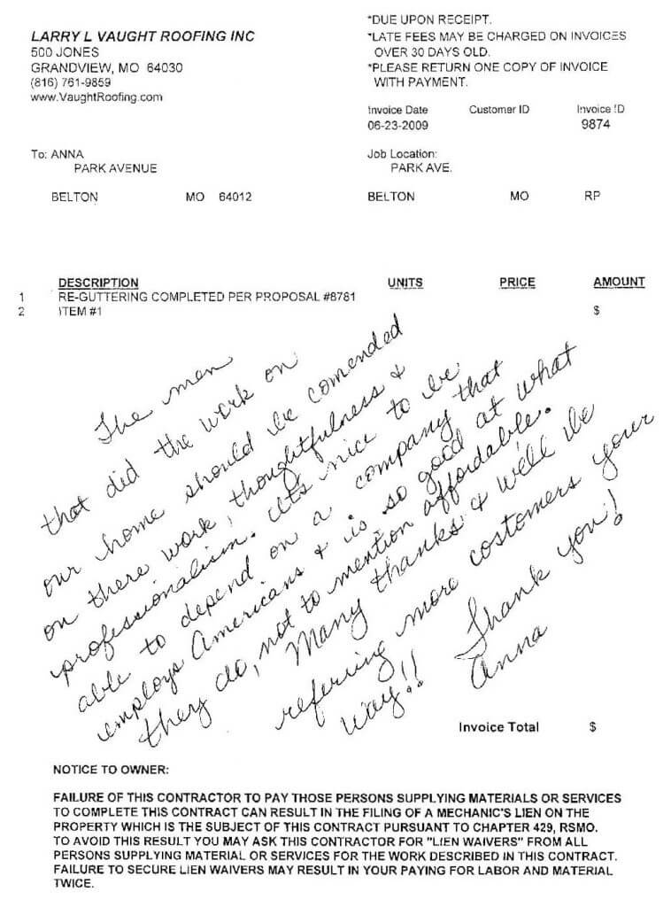 Customer Feedback 6-23-2009