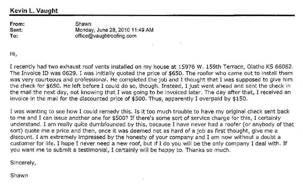 Customer Feedback 6-28-2010