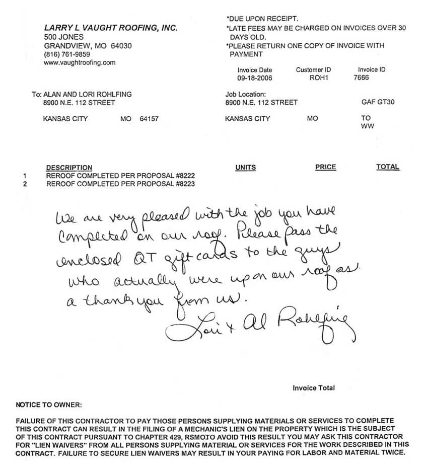 Customer Feedback 9-18-2006