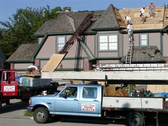 Installing shingles on a roof