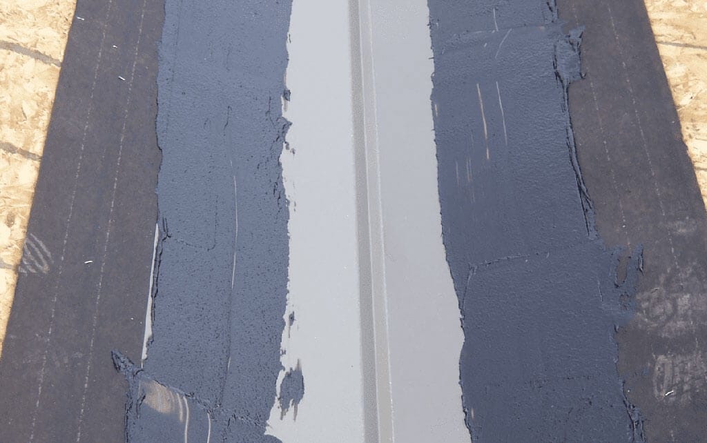 Installation of metal valley flashing: Valley two